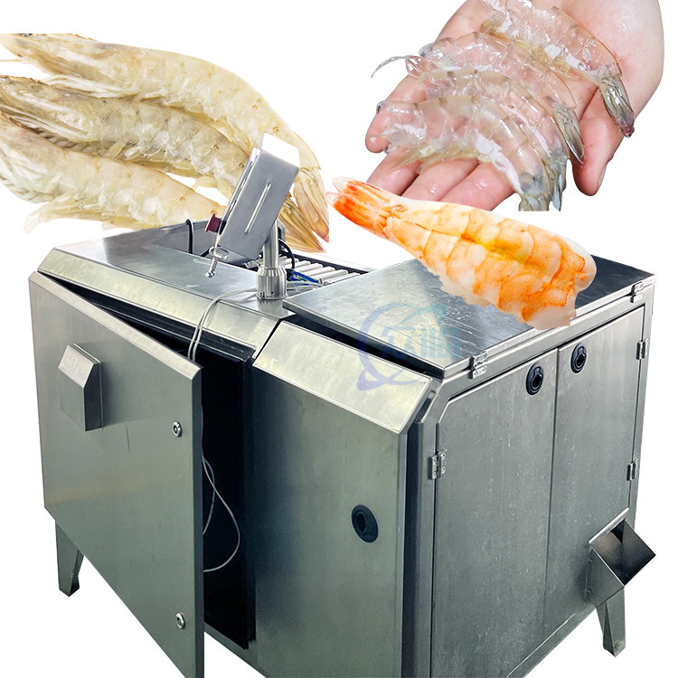China ISO Industrial Shrimp Peeling Equipment , Multifunctional Prawn Peeler Machine on sale