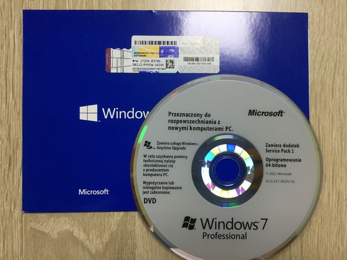 Original Microsoft Windows 7 Professional SP1 64 Bit English Intel 1 Pk DSP DVD