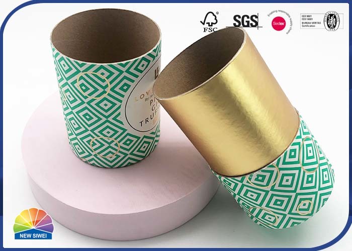 China Cylinder Paper Packaging Tube 4C Print For Tea Packaging 157gsm on sale
