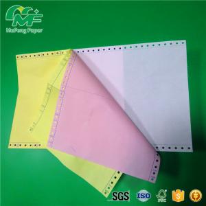China 3 Ply 9.5* 11 Computer Form Paper , Carbonless Ncr Continuous Stationery Paper Smooth Surface on sale