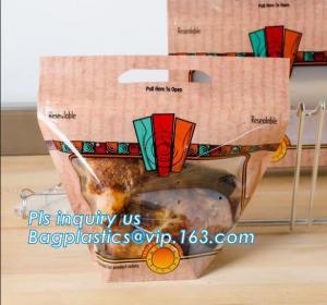 China High Quality Rotisserie Chicken Plastic packaging bag Grilled Chicken Bag microwave grilled hot chicken bag Stand Up Roa on sale