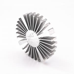 Best Cylindrical Round Shape Aluminum Extrusion Heat Sink Profiles 6063 T5 Alloy wholesale