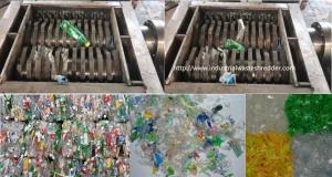 China Bottles Bale Plastic Waste Shredding Machine Dual Shaft Automatic Overload Protection on sale