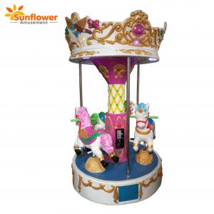 China hot selling mini carousel coin operated kiddie rides New Outdoor Cheap Merry-Go-Around Mini carousel on sale