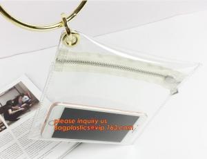 Best Cosmetic Sewing Metal Zipper Bags, PVC leather cosmetic bag metal double zipper puller makeup bag, Metal Zipper Printing wholesale