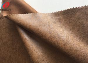 China 100% Polyester Bronzing Embossed Micro Suede Fabric For Upholstery on sale