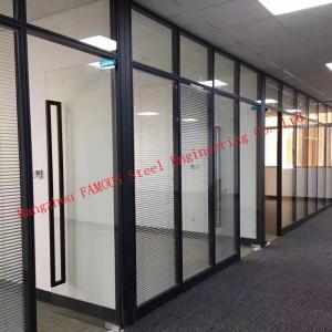 China Office Desmontable Aluminum Frame Glass Partition Walls 800mm Width on sale