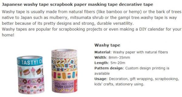 Washi Paper Label Tape Label Car Painting And Decorative Assorted Decorative School