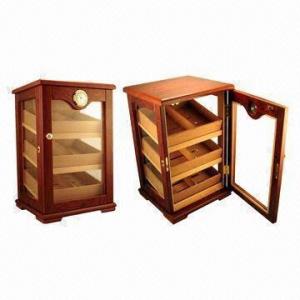 China High Gloss Finish Cigar Display Humidor, Lined with Spanish Cedar Humidifier and Hygrometer on sale