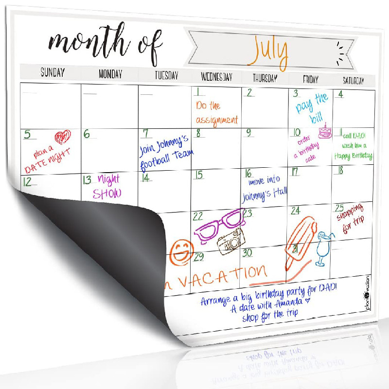 China Custom Logo Print Magnetic Dry Erase Weekly Calendar For Fridge Magnetic Notepad Personaized on sale