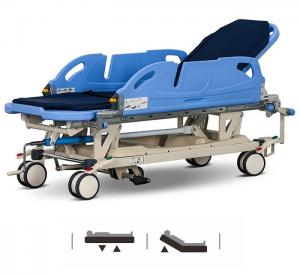 China Emergency PatientTransfer CartRotating Side Rails Central Casters 150mm Patient Transfer Stretcher on sale