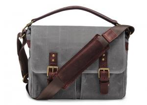 China Outdoor Canvas Crossbody Messenger Bag Grey , Casual Messenger Bags With Pockets on sale