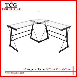 China TCG 2015 new  glass l shape computer desk CGT-139 on sale