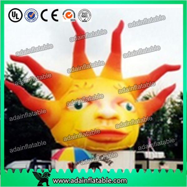 Best 5m Giant Advertising Inflatable Sun with LED Light for Club and Party Decoration wholesale