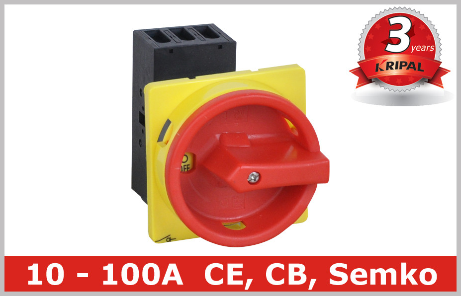 China 5 Pole Isolator Disconnector 50A 80A 100A for Emergency Machinery Stop on sale