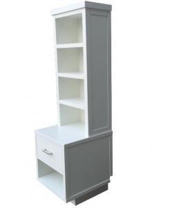 Best PU Finish Tall Bedside Tables With Drawers / White Narrow Tall Nightstand wholesale
