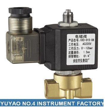Cheap Stainless Steel 3 Way Solenoid Valve Normally Open , High Pressure 1/4'' Solenoid Valve for sale