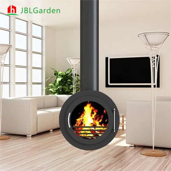 Wood Burning Stove Heating Suspended Rotating Fireplace Corten Steel