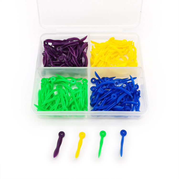 Buy cheap Dental Plastic Wedges with hole 4 colors S blue M green L yellow XL pruple from wholesalers