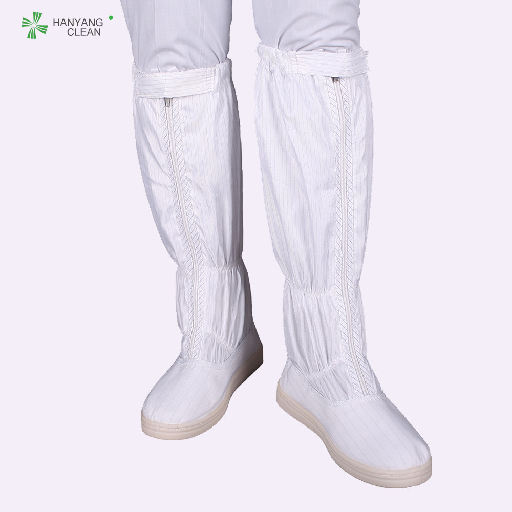Best White Anti Static Shoes , Zipper Esd Safety Boots High Temperature Sterilization wholesale