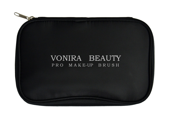 China Portable Beauty Makeup Brush Case Cosmetic Bag With Compartments Black on sale