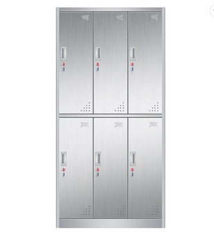 China Stainless Steel 6 Door Medicine Display Cabinet , Durable Home Clothing Multi Function Locker on sale
