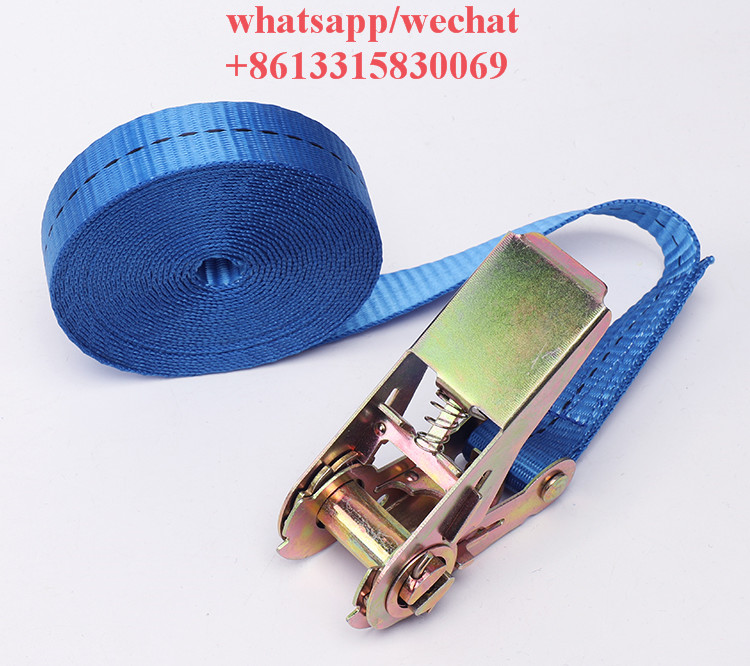 China High Quality Polyester Nylon Ratchet Strap Tie Downs Ratchet Lashing For Cargo Transporting on sale