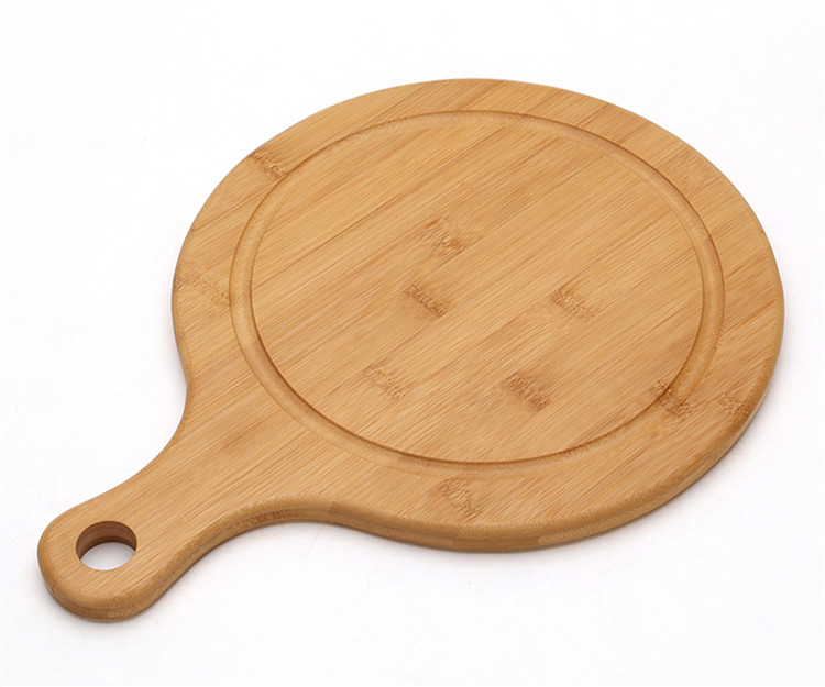 China high quality bamboo cutting board kitchen round board chopping handle eco board on sale