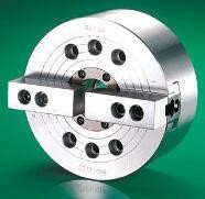 China KM 2 jaw wedge type Thru-hole universal hydraulic power lathe chuck for CNC Grinding machine on sale