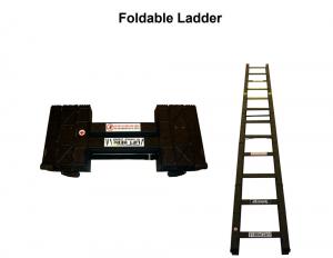 Best Cast Aluminum Alloy 6 Ft Portable Tactical Ladder Foldable Unfolding Time 5 Seconds wholesale