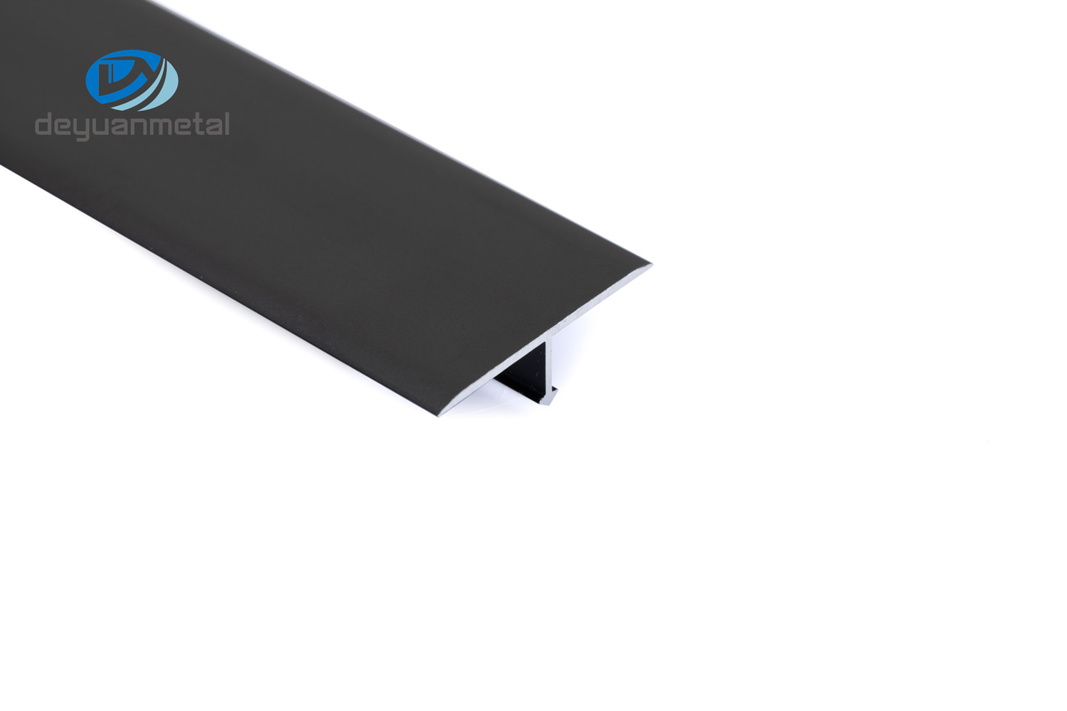 Cheap Kitchen Cabinet Aluminum T Profiles 7.5mm Height Oem Available Black Color For Floor Decoration for sale
