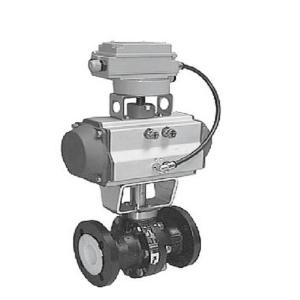 China PTFE Lined Ball Valve Pneumatic Supply Class 150 Pressure NPS 1 - NPS 8 Size on sale