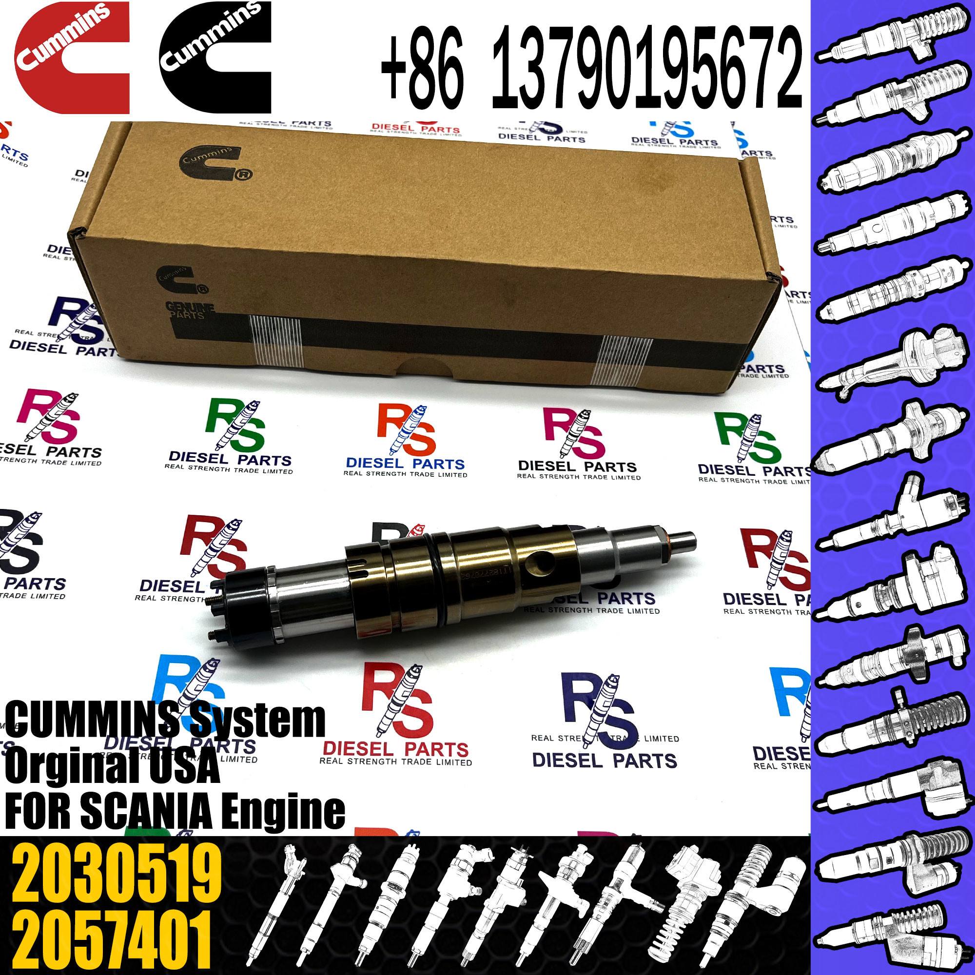 China Diesel Fuel Injectors 2872544 2031835 2030519 4905880 For Cummins SCANIA R Series on sale