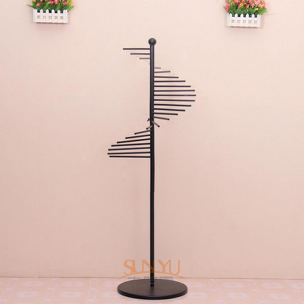 China 6 Inch Floor Metal Display Stands Spiral Shape For Towel Hanging on sale