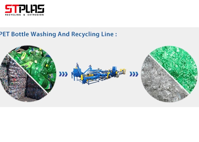 China Semi Automatic Waste PET Washing Line Plastic Crushing Washing Drying Equipment on sale
