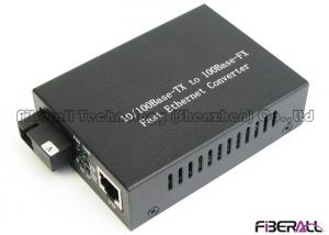 China 10/100M Wdm Media converter fiber optic With External Power Adapter SM 20Km on sale