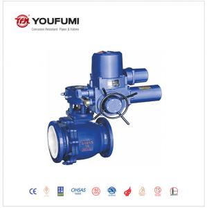 China Side Entry Full Lined PFA Lined Ball Valve Pneumatic Power Normal Temperature on sale