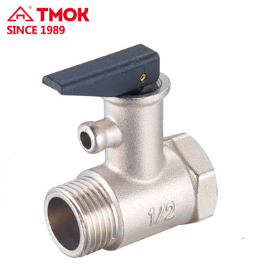 China Water Boiler Brass Pressure Relief Valve With Plastic Handle on sale