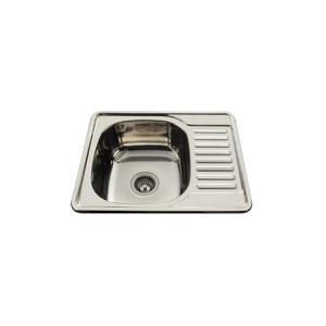 China Topmount 304 Stainless Steel Kitchen Sink Unit  Single Bowl Reversible Handmade on sale