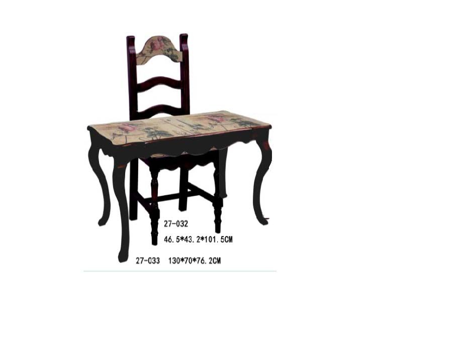 China table and chair/dining chair and table/127-032/033 46.5*43.2*101.5 / 130*70*76.2cm on sale