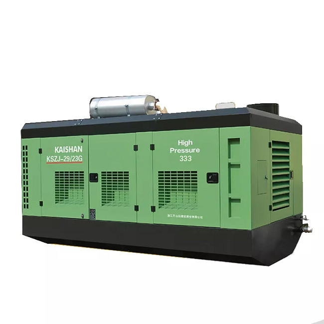 China 900cfm 23 Bar Double Stage Screw Air Compressor For Water Well Drilling on sale