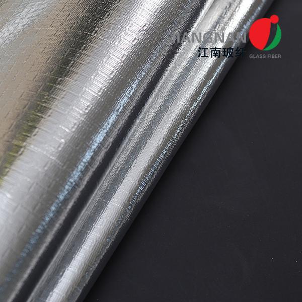 Cheap 0.6mm Aluminum Foil Laminated Fiberglass Fabric For Fire Seclusion Cover for sale