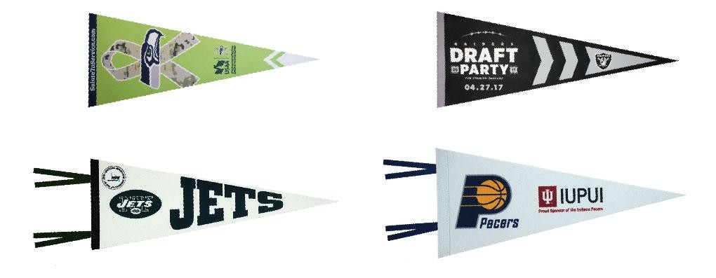 Best Advertising 150D Polyester Felt Pennant Banner Sublimation Printing wholesale