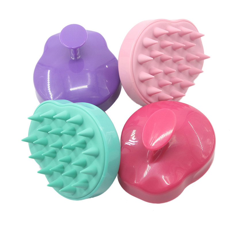 China Durable Hair Scalp Massage Brush Plastic / Silicone Material For Pet Shower on sale