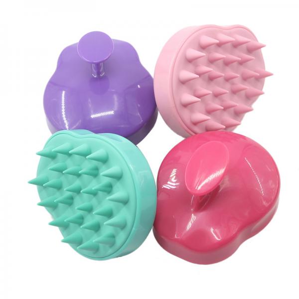 Cheap Durable Hair Scalp Massage Brush Plastic / Silicone Material For Pet Shower for sale