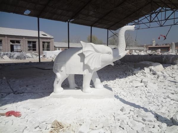China hand craved stone elephant statue on sale