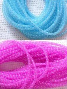 Best Clear Pink Cable Mesh Sleeve , Protective Mesh Sleeving PET Material wholesale
