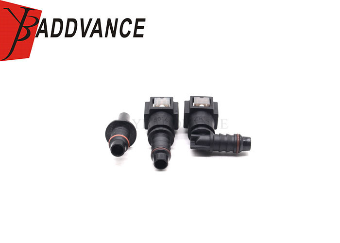 China 7.89-ID8 8mm Nylon Tee Fitting Connect Quick Release Fuel Line Connectors on sale