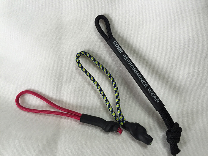 China Durable Nylon String Rubber Zipper Puller For Auto Lock Zipper Slider on sale
