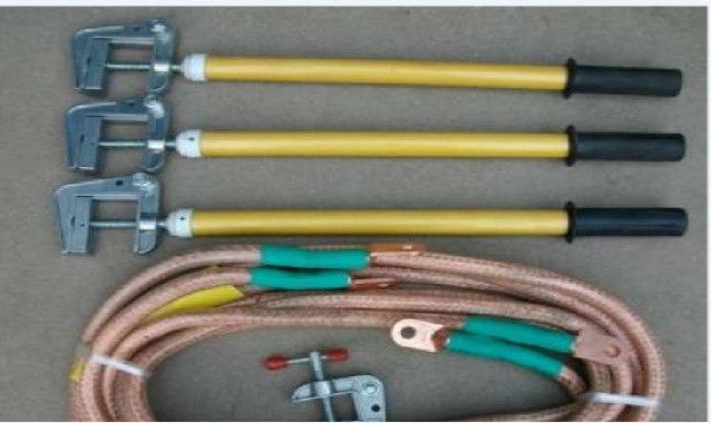 China 35KV Voltage Electric Security Tools Copper Ground Rod JDX With Earth Clamp on sale